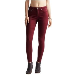 Burgundy High Waisted Super Stretchy Jeggings